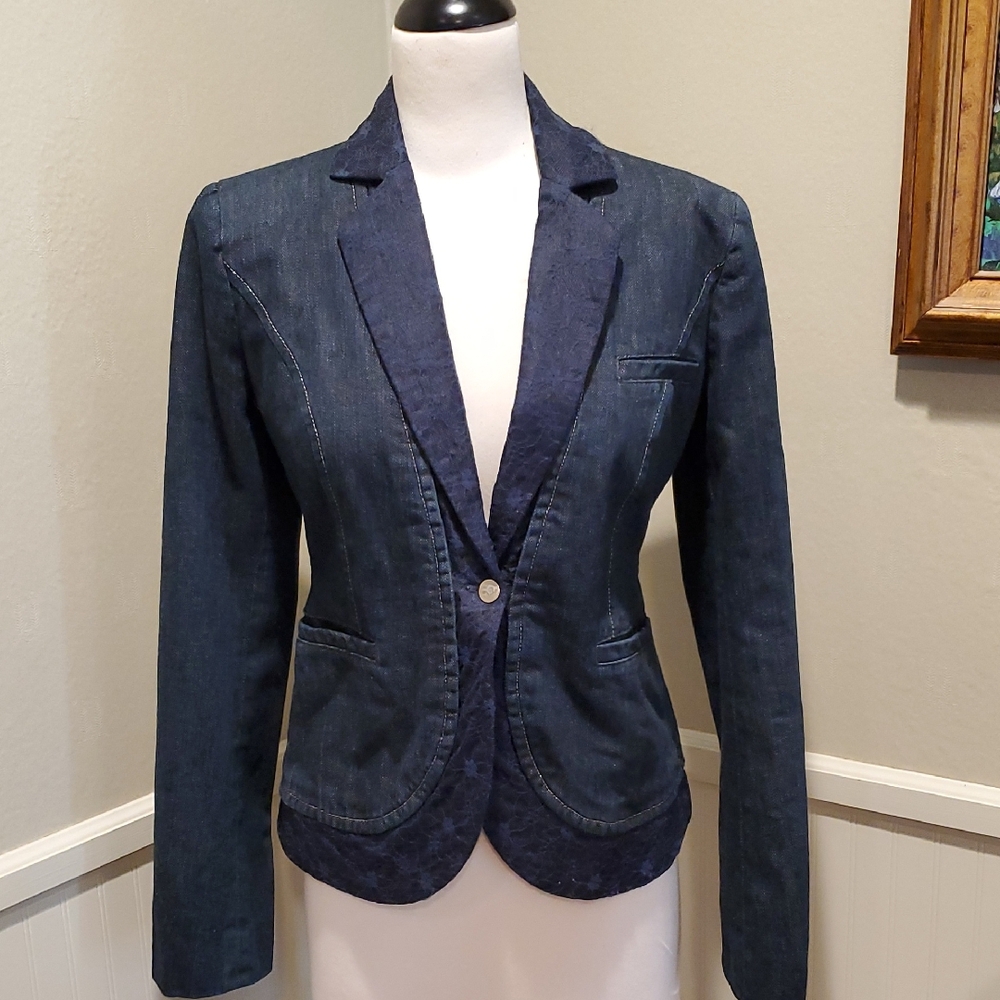 Emporio Armani Tailored Denim Jacket Blazer